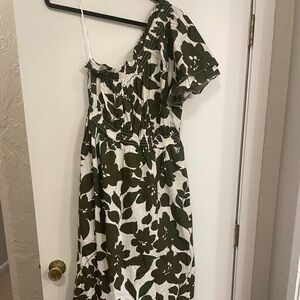 Floral one shoulder dress